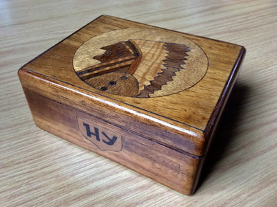 cigarette box, made by Pudding Norton POW Karl Thum for Herbert Yarham. 